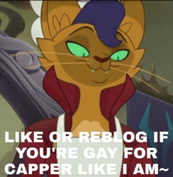 Size: 800x819 | Tagged: safe, edit, edited screencap, imported from derpibooru, screencap, capper dapperpaws, anthro, my little pony: the movie, cropped, description is relevant, homosexuality, male, meme, personal, solo, stupid sexy capper, unf