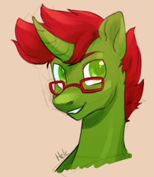 Size: 1000x1151 | Tagged: safe, artist:helemaranth, imported from derpibooru, oc, oc only, pony, unicorn, bust, glasses, solo