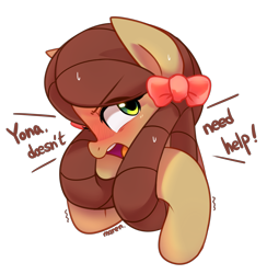 Size: 3811x3907 | Tagged: safe, artist:maren, imported from derpibooru, yona, pony, yak, she's all yak, blushing, bust, cute, female, mare, monkey swings, ponified, pony yona, portrait, simple background, solo, species swap, stuck, transparent background, yonadorable