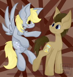 Size: 1700x1800 | Tagged: safe, artist:sunnypaw121, imported from derpibooru, derpy hooves, doctor whooves, time turner, earth pony, pegasus