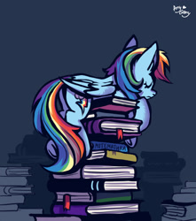 Size: 2300x2600 | Tagged: safe, artist:ami-gami, artist:amy-gamy, imported from derpibooru, rainbow dash, pegasus, pony, book, cute, cyrillic, dashabetes, ear fluff, eyes closed, female, high res, mare, prone, russian, sleeping, solo