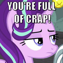 Size: 646x647 | Tagged: safe, edit, edited screencap, imported from derpibooru, screencap, starlight glimmer, pony, shadow play, caption, cropped, female, image macro, solo, text