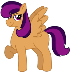 Size: 1071x1087 | Tagged: safe, artist:kindheart525, imported from derpibooru, oc, oc only, oc:thunderclap, pegasus, pony, kindverse, female, filly, offspring, parent:rumble, parent:scootaloo, parents:rumbloo, raised hoof, simple background, solo, transparent background