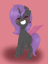 Size: 768x1024 | Tagged: safe, artist:cottonsweets, imported from derpibooru, oc, oc only, oc:erix, changeling, cute, purple changeling, unusually cute classic changeling