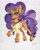 Size: 2459x3109 | Tagged: safe, artist:luxiwind, imported from derpibooru, saffron masala, pony, female, high res, raised hoof, solo, traditional art