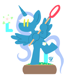 Size: 768x768 | Tagged: safe, artist:saintsilvally, imported from derpibooru, oc, oc:fleurbelle, alicorn, anthro, alicorn oc, butterfly net, female, horn, mare, simple background, transparent background, wings