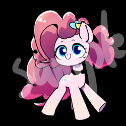 Size: 1134x1134 | Tagged: safe, artist:未知的生物, imported from derpibooru, pinkie pie, earth pony, pony, female, obtrusive watermark, solo, watermark