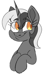 Size: 590x994 | Tagged: safe, artist:taaffeiite, deleted from derpibooru, derpibooru exclusive, imported from derpibooru, monochrome sunset, pony, unicorn, background pony, bust, colored sketch, female, mare, simple background, smiling, transparent background