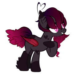 Size: 1135x1095 | Tagged: safe, artist:ad-opt, artist:skulifuck, imported from derpibooru, oc, oc only, bat pony, pony, base used, bat pony oc, bat wings, coat markings, collaboration, hoof fluff, hoof on chest, hooves to the chest, simple background, smiling, socks (coat marking), socks (coat markings), solo, transparent background, wings