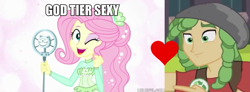 Size: 779x286 | Tagged: safe, edit, edited screencap, imported from derpibooru, screencap, fluttershy, sandalwood, equestria girls, equestria girls (movie), equestria girls series, so much more to me, memeful.com, sandalshy, shipping, shipping domino, straight