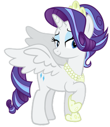 Size: 887x1024 | Tagged: safe, artist:bubaiuv, artist:moodboards-are-magic, edit, imported from derpibooru, vector edit, rarity, alicorn, pony, alicornified, alternate hairstyle, clothes, crown, female, jewelry, necklace, pearl necklace, race swap, raricorn, regalia, shoes, simple background, solo, transparent background, vector