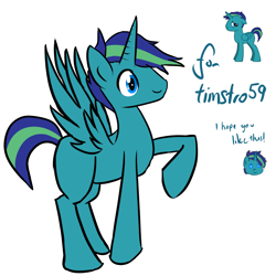 Size: 1500x1500 | Tagged: safe, artist:cindrytuna, imported from derpibooru, oc, oc only, oc:dashing light, alicorn, pony, alicorn oc, horn, reference, solo, wings