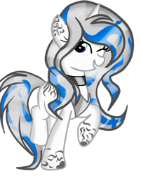 Size: 600x746 | Tagged: safe, artist:applerougi, imported from derpibooru, oc, oc only, oc:blue tiger, pony, unicorn, female, mare, one eye closed, simple background, solo, transparent background, wink