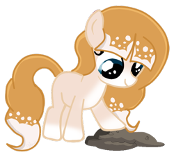 Size: 632x572 | Tagged: safe, artist:applerougi, imported from derpibooru, oc, oc only, earth pony, pony, female, filly, simple background, solo, stone, transparent background