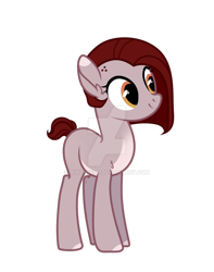 Size: 800x1014 | Tagged: safe, artist:mikoneerd, imported from derpibooru, oc, oc:cherry ink, earth pony, pony, deviantart watermark, obtrusive watermark, simple background, transparent background, watermark