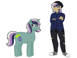 Size: 2048x1536 | Tagged: safe, artist:andy-hazards, artist:hazardous-andy, artist:kindheart525, imported from derpibooru, oc, oc only, oc:minstrel custard, unicorn, kindverse, equestria girls, converse, equestria girls-ified, magical lesbian spawn, offspring, parent:bon bon, parent:lyra heartstrings, parents:lyrabon, shoes, simple background, transparent background