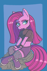 Size: 800x1200 | Tagged: safe, artist:an_anon_artist, imported from derpibooru, pinkie pie, anthro, female, pinkamena diane pie, solo