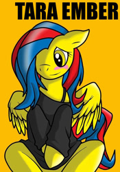 Size: 671x960 | Tagged: safe, artist:taraember, imported from derpibooru, oc, oc only, oc:taraember, pegasus, cute, recolor, solo