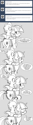 Size: 896x3370 | Tagged: safe, artist:mamatwilightsparkle, imported from derpibooru, spike, twilight sparkle, dragon, unicorn, tumblr:mama twilight sparkle, baby, comic, diaper, mama twilight, mama twilight sparkle, monochrome, tumblr