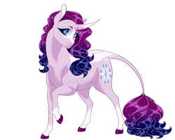 Size: 2500x2000 | Tagged: safe, artist:gigason, imported from derpibooru, oc, oc only, pony, unicorn, female, high res, hoers, leonine tail, magical lesbian spawn, mare, offspring, parent:rarity, parent:twilight sparkle, parents:rarilight, raised hoof, simple background, solo, transparent background