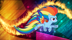 Size: 7680x4320 | Tagged: safe, artist:djdavid98 edits, artist:laszlvfx, edit, imported from derpibooru, rainbow dash, pony, absurd file size, absurd resolution, female, rainbow power, solo, wallpaper, wallpaper edit