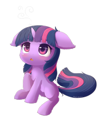 Size: 1200x1350 | Tagged: safe, artist:mochi2-arts, artist:symbianl, imported from derpibooru, twilight sparkle, pony, unicorn, :<, blank flank, blushing, cheek fluff, chest fluff, cute, ear fluff, female, filly, filly twilight sparkle, floppy ears, leg fluff, magic, open mouth, simple background, sitting, solo, transparent background, twiabetes, unicorn twilight, weapons-grade cute, younger