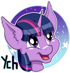 Size: 2264x2347 | Tagged: safe, artist:brightroom, imported from derpibooru, twilight sparkle, alicorn, pony, avatar, commission, cute, female, icon, simple background, solo, transparent background, twilight sparkle (alicorn), ych example, your character here