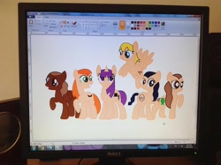 Size: 2048x1530 | Tagged: safe, imported from derpibooru, pony, batgirl, bumblebee, bumblebee (dc comics), dc superhero girls, green lantern, ms paint, photo, picture of a screen, ponified, supergirl, wonder woman, zatanna