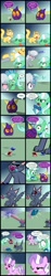 Size: 763x4092 | Tagged: safe, artist:magerblutooth, imported from derpibooru, diamond tiara, silver spoon, oc, oc:aunt spoiled, oc:dazzle, oc:il, oc:peal, bird, cat, earth pony, fish, imp, pony, comic:diamond and dazzle, comic, heart's reproach, species swap, transformation