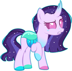 Size: 2286x2232 | Tagged: safe, artist:kurosawakuro, imported from derpibooru, oc, oc only, changepony, hybrid, base used, female, interspecies offspring, offspring, parent:thorax, parent:twilight sparkle, parents:twirax, simple background, solo, transparent background