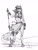 Size: 1000x1304 | Tagged: safe, artist:baron engel, imported from derpibooru, maud pie, anthro, earth pony, unguligrade anthro, breasts, clothes, digital art, female, grayscale, mare, maud pump, midriff, monochrome, muscles, muscular female, pencil drawing, simple background, sketch, solo, staff, traditional art, white background