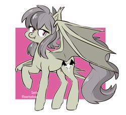 Size: 1200x1100 | Tagged: safe, artist:beantoebean, artist:spetu, imported from derpibooru, oc, oc only, oc:gravel shine, bat pony, pony, bat pony oc, bat wings, solo, wings