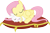 Size: 4603x3000 | Tagged: safe, artist:404compliant, imported from derpibooru, angel bunny, fluttershy, pegasus, pony, rabbit, stare master, angelbetes, animal, cute, high res, pillow, shyabetes, simple background, sleeping