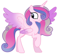 Size: 1024x947 | Tagged: safe, artist:lymamynsay11, imported from derpibooru, princess cadance, princess flurry heart, alicorn, pony, seraph, seraphicorn, female, fusion, multiple wings, simple background, solo, transparent background