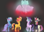 Size: 1010x720 | Tagged: safe, artist:draikinator, artist:dudatg, artist:polyhexian, imported from derpibooru, moondancer, starlight glimmer, sunset shimmer, trixie, twilight sparkle, alicorn, pony, unicorn, badass, cape, clothes, counterparts, epic, glasses, glowing eyes, glowing horn, growling, horn, magic, magical quartet, magical quintet, magical trio, open mouth, space, stars, trixie's cape, twilight sparkle (alicorn), twilight's counterparts