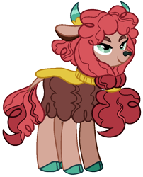 Size: 703x868 | Tagged: safe, artist:eonionic, imported from derpibooru, oc, oc only, oc:red velvet, hybrid, original species, yakony, female, interspecies offspring, offspring, parent:pinkie pie, parent:prince rutherford, parents:pinkieford, simple background, solo, transparent background