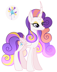 Size: 1530x1918 | Tagged: safe, artist:eonionic, imported from derpibooru, oc, oc only, oc:victory, alicorn, pony, curved horn, female, horn, magical lesbian spawn, mare, offspring, parent:princess celestia, parent:rarity, parents:rarilestia, simple background, solo, transparent background