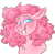 Size: 917x905 | Tagged: safe, artist:sierra flyer, imported from derpibooru, pinkie pie, earth pony, pony, blushing, bust, chest fluff, female, simple background, solo, transparent background
