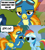 Size: 1279x1436 | Tagged: safe, edit, edited screencap, imported from derpibooru, screencap, high winds, rainbow dash, spitfire, newbie dash, season 6, creepypasta, dreamy rainbow, exploitable meme, meme, spitfire's nickname, zalgo