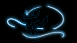 Size: 1920x1080 | Tagged: safe, artist:astralr, imported from derpibooru, trixie, pony, unicorn, cape, clothes, female, hat, magic, mare, solo, trixie's cape, trixie's hat