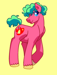 Size: 745x986 | Tagged: safe, artist:technicolor6457, imported from derpibooru, oc, oc only, oc:apple crumble, earth pony, pony, earth pony oc, male, offspring, parent:big macintosh, parent:pinkie pie, parents:pinkiemac, solo, stallion