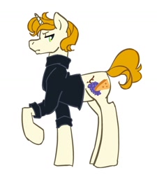 Size: 1280x1420 | Tagged: safe, artist:technicolor6457, imported from derpibooru, oc, oc only, oc:camembert bordeaux, pony, unicorn, horn, male, offspring, parent:cheese sandwich, parent:rarity, parents:cheesity, stallion, unicorn oc