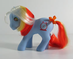 Size: 741x600 | Tagged: safe, imported from derpibooru, photographer:breyer600, bright eyes (twinkle eyed pony), bow, g1, irl, photo, tail bow, toy