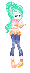 Size: 700x1690 | Tagged: safe, artist:anno酱w, imported from derpibooru, oc, oc only, oc:bella agoly, equestria girls, base used, book, clothes, jeans, reading, simple background, white background