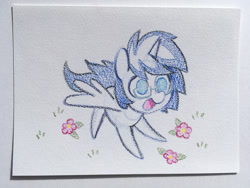 Size: 1500x1125 | Tagged: safe, artist:dawnfire, imported from derpibooru, oc, oc only, alicorn, pony, alicorn oc, flower, horn, solo, traditional art, wings