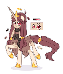 Size: 1674x1969 | Tagged: safe, alternate version, artist:lil_chif, imported from derpibooru, oc, oc only, oc:rose trots, centaur, centaur oc, clothes, corset, crown, dress, female, gloves, hoof shoes, jewelry, mare, markings, raised hoof, raised leg, reference sheet, regalia, simple background, skirt, solo, transparent background