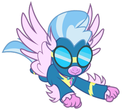 Size: 1109x1000 | Tagged: safe, artist:mantisprayer, imported from derpibooru, silverstream, classical hippogriff, hippogriff, clothes, female, goggles, hippogriff wonderbolt, non-pegasus wonderbolt, simple background, solo, transparent background, uniform, vector, wonderbolt silverstream, wonderbolts uniform