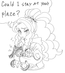 Size: 1600x1800 | Tagged: safe, artist:raika0306, imported from derpibooru, adagio dazzle, aria blaze, sonata dusk, cat, equestria girls, black and white, catfight, catified, grayscale, monochrome, species swap, the dazzlings
