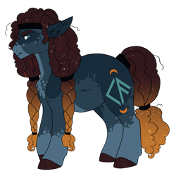 Size: 1280x1280 | Tagged: safe, artist:catstelllation, imported from derpibooru, oc, oc only, oc:odin, earth pony, pony, coat markings, ethereal mane, male, offspring, parent:princess luna, parent:rockhoof, simple background, solo, stallion, transparent background