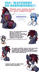 Size: 2480x4508 | Tagged: safe, artist:movieskywalker, derpibooru exclusive, imported from derpibooru, oc, oc only, oc:shamal, oc:skywalk shadow, oc:venir winter, cyborg, cyborg pony, earth pony, pony, unicorn, chocolate, clothes, earth pony oc, female, food, goggles, horn, male, open mouth, simple background, smiley face, smiling, smiling at you, unicorn oc, uniform, wearing human clothes, white background